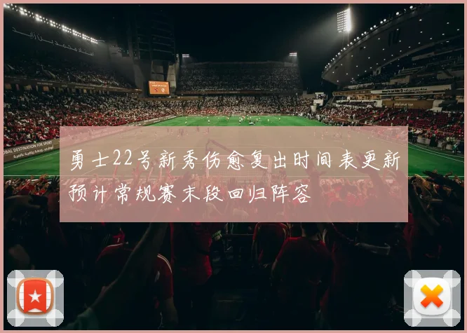 勇士22号新秀伤愈复出时间表更新预计常规赛末段回归阵容